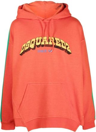Dsquared2 Rode Hoodie - Heren - Hoodies - Rood - S - Katoen - Hoodies & sweatvesten