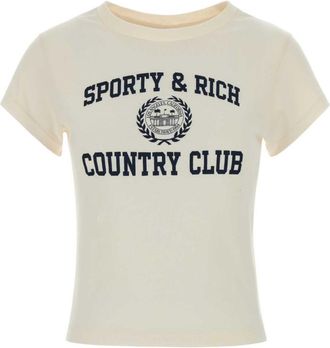 Sporty & Rich White Graphic Crew Neck T-Shirt