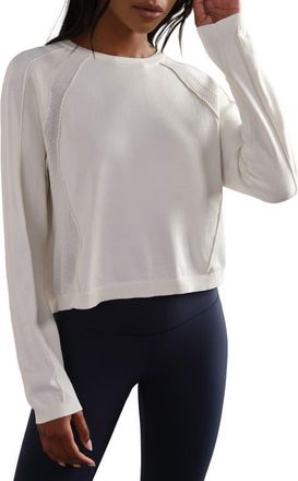 Rhone Sporty Crewneck Sweater in Snow White at Nordstrom, Size X-Large