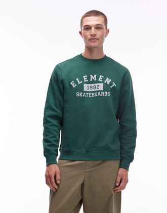 Element Home Team - Felpa verde scuro con logo