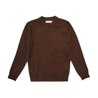 Samsøe & Samsøe Round-neck Knitwear, male, Brown, Size: S Knit Sweater Isakchocolate