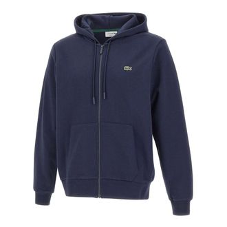Lacoste Hoodies & sweatvesten, Heren, Blauw, M, Katoen, Hoodie met ritssluiting