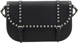 Valentino Garavani Rockstud Messenger Schoudertas - Heren - Schoudertassen - Zwart - ONE Size - Leer - Tassen