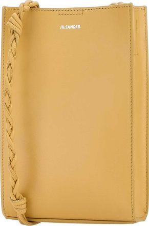 Jil Sander Braided-Strap Leather Shoulder Bag - Yellow