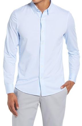 Rhone Commuter Slim Fit Button-Up Shirt in Blue Stripe at Nordstrom, Size Xx-Large