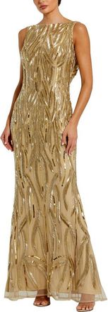 Mac Duggal Embellished Mesh Fitted Gown