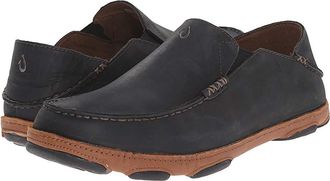 Olukai Moloa Mens Slip on Shoes Black : 10.5 D - Medium, Leather