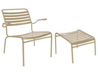 Schubiger M&ouml;bel L&auml;ttli-Lounger + Hocker S&auml;ntis mit Armlehnen