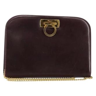 Ferragamo Pre-owned Leather Shoulder Bag - Dames - Pre-owned - Rood - Maat: ONE Size Leer