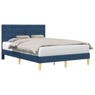 vidaXL Struttura Del Letto Con Testiera Blu 160 X 200 Cm Tessuto Vidaxl