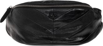 Valentino Garavani Tassen, Heren, Zwart, ONE Size, Leer, Leren Tas Met Logo