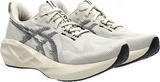 Asics Mens Novablast 5 Shoes In Oatmeal/black