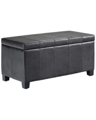 Simpli Home Dover 36In Contemporary Rectangle Storage Ottoman Bench