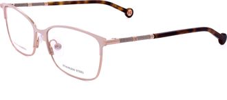 Carolina Herrera Womens 54 mm Gold Pink Eyeglasses