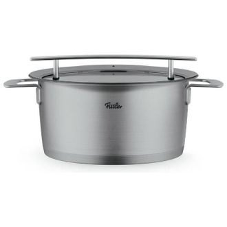 FISSLER Pentola Acciaio Inox 24 Cm 5.1 L Con Coperchio Vetro Phi Collection