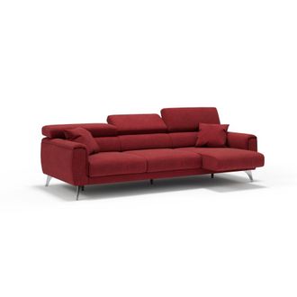Divani.Store Sof&aacute; 3 plazas extensibles en tejido impermeable 244 cm rojo