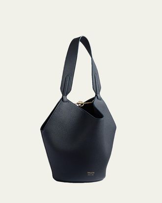 Khaite Lotus Mini Pebble Leather Tote Bag