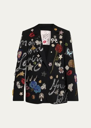 Cinq &agrave; Sept Greatest Hits Embellished Blazer