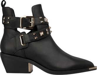 Alma En Pena Platte enkellaars spleten - Dames - Cowboylaarzen - Zwart - 39 EU - Schoenen
