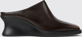 Camper Mules a zeppa Louise in pelle con punta squadrata