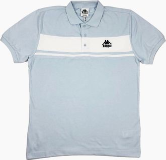 Kappa Mens Kappa Authentic Urwen Chest Panel Polo Shirt Sky Blue - Size: 40