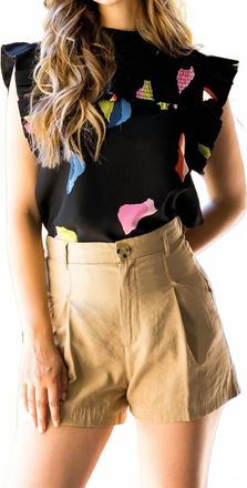 THML Clothing Random Thoughts Top In Black