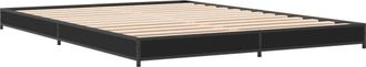 vidaXL Bed Frame without Mattress Black 135x190 cm Double vidaXL