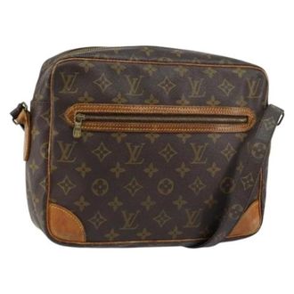 Louis Vuitton Pre-owned Cross Body Bags, female, Brown, Size: ONE SIZE Pre-owned Canvas Cross Body Bag