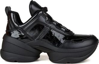 Michael Kors Olympia Trainer - Dames - Sneakers - Zwart - 37 EU - Nylon - Schoenen