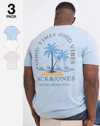 Jack & Jones Jack & Jones Summer Vibes T-Shirt 3 Pack