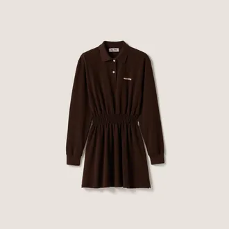 Miu Miu Cotton piqué mini-dress
