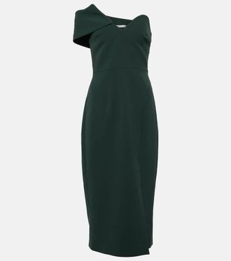 SAFiYAA Opal asymmetric crêpe midi dress