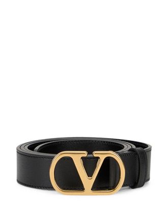 Valentino Garavani Black VLogo Belt