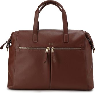 Knomo Audley Leather Briefcase, Laptop Tote Bag Shoulder Bag, Handbag for Women, Brown
