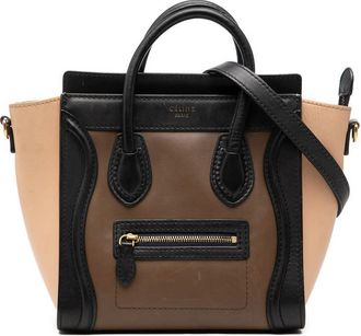 Celine Pre-owned Celine Nano Tricolor Leather Luggage Tote W-ZP-0163