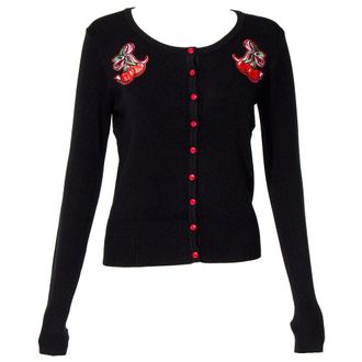 Banned New Womens Cherry Bow Rockabilly Retro 50s Cardigan (S (UK 8-10), Cherry Bow)