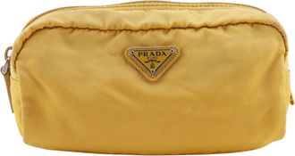 Prada Yellow Nylon Pouch (Pre-Owned)