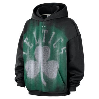 Nike Mens Boston Celtics Standard Issue Fleece Basketball Hoodie in Black | IQ2445-010