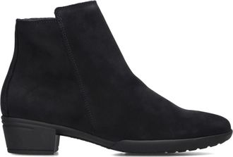 Hartjes Blauwe Nubuck Enkellaarsjes met Rits - Dames - Enkellaarsjes - Blauw - 37 EU - Schoenen