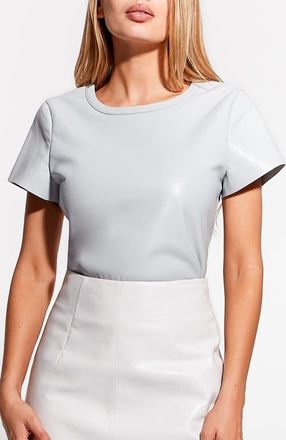 AS by DF New Guard Recycled Leather Tee in Cashmere Gray at Nordstrom, Size Small