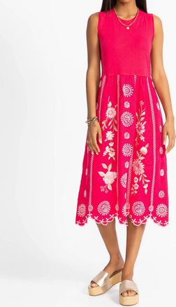 Johnny Was Della Mixed Media Tank Dress In Jazzy