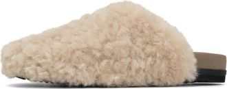 Roam Womens Cloud Slip Faux Shearling Clog In Natural