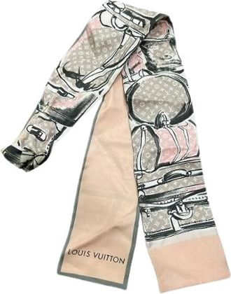Louis Vuitton Pre-owned Scarves, female, Pink, Size: ONE SIZE Pre-owned Vintage Silk Scarf