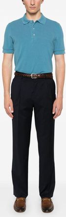 Tom Ford Mens Polo Shirt Faded Blue Lyocell T-shirts And Polos