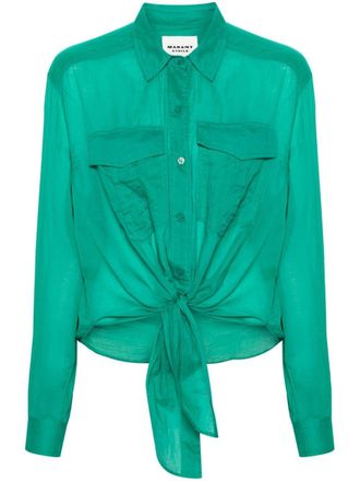 Isabel Marant Nath katoenen blouse - Groen