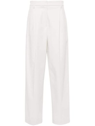 Brunello Cucinelli Straight broek met geplooid detail - Beige