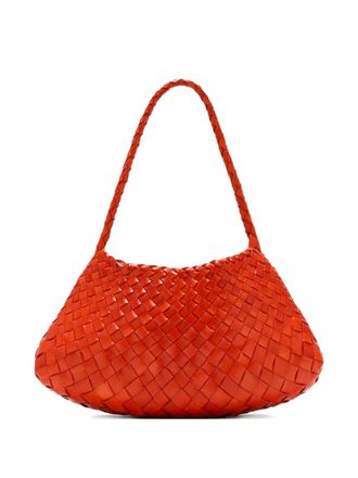 Dragon Diffusion Rosanna schoudertas van geweven leer - Oranje