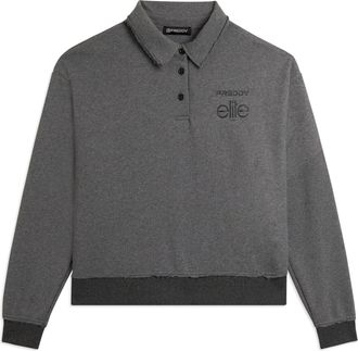 Freddy Felpa Cropped Donna M&eacute;lange con Scollo Polo Freddy x ELITE