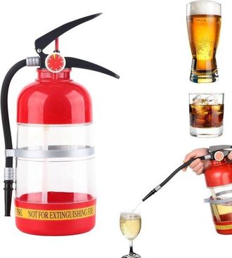 OEM Dispensador De Bebidas De 1,5 Litros, Bomba De Pl&aacute;stico Rojo Para Cerveza, Whisky Y Vino, Con Forma De Extintor De Incendios, Para Usar En Bares