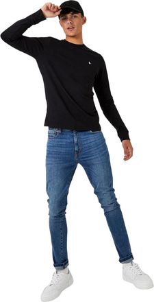 Jack Wills Heren Sandleford Crew Hals T-shirt met lange mouwen (Zwart)